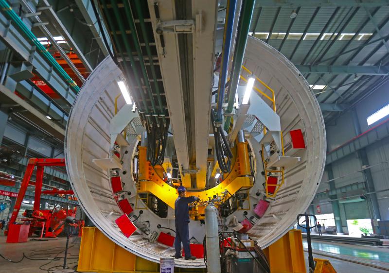 安徽省首臺(tái)盾構(gòu)機(jī)“凱盛一號”順利下線